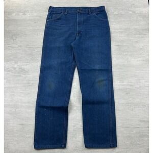 Vintage 70s Sears Roebucks Jeans Size 38x34 Blue Dark Wash Denim USA Made